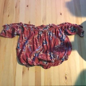American Eagle floral crop top size small